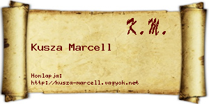 Kusza Marcell névjegykártya