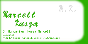 marcell kusza business card
